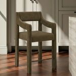 Elise Counter Stool placed on hardwood floor in front of cream kitchen cabinets with shadow accents