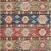 Long runner style Zion Fiesta rug with same multi-colored southwestern pattern