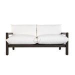 Repeat front view of sofa emphasizing clean lines and plush white cushions