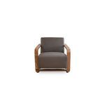Product Image 9 for Eckersley Cool Brown Leather Lounge Chair from Moe's