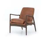Product Image 15 for Braden Wood-Framed Brown Leather Accent Chair from Four Hands