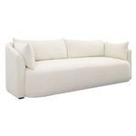 Cream Mackay Sofa with plush textured polyester upholstery and clean, curved lines in a modern design