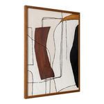 Side angle view showing the wooden frame thickness and textured canvas of Voyager painting