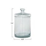 Product Image 5 for Compact Glass Jar with Lid, Clear from Creative Co-Op