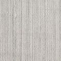 Close-up of woven grey and black pattern showing texture and detail of the entry rug fabric