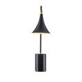 Lamp with shade rotated to the right side elevated position highlighting profile