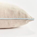 Hidden zipper detail visible along piping seam of Elias Pillow