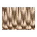 Detailed close-up of woven synthetic wicker with natural tan finish