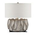 Weststrand Table Lamp centered with softer light from the beige drum shade
