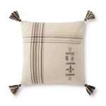 Product Image 1 for Natural / Charcoal Striped Pillow from Loloi