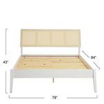 Front view of bed showing dimensions 43 inches tall, 78 inches wide, and 84 inches long
