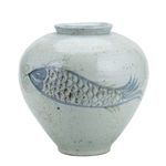 Product Image 5 for Blue & White Porcelain Silla Koi Fish Jar from Legend of Asia
