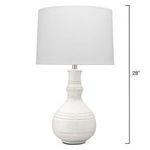 Product Image 4 for Droplet Table Lamp in White Ceramic with Cone Shade in White Linen from Jamie Young