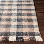 Product Image 4 for Reliance Hand-Woven Global Wool Charcoal / Tan Plaid Rug - 8'10" x 12' from Surya