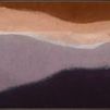 Close-up view of Desert Sunset I painting showing texture and brush strokes on layered warm-colored desert landscape