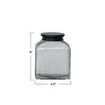 Product Image 11 for 9 Cup Pressed Glass Jar W/ Black Stainless Steel Lid from Creative Co-Op