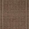 Hand-tufted wool rug in cocoa brown with two-toned linear stripes and alternating high-low pile texture