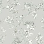 Closer, zoomed-in view highlighting delicate bird and berry details among floral branches