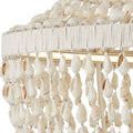 Close-up side angle of outer shell strands revealing natural shapes and pearl fasteners