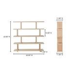Miri Large Shelf dimensional diagram showing height 63 inches, width 63 inches, depth 11 inches