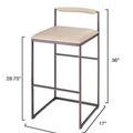 Product Image 2 for Bradbury Leather Bar Stool from Jamie Young