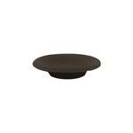 Bosque Stoneware Appetizer Plate in dark brown with speckled glaze and shallow bowl shape