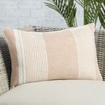 Product Image 2 for Carinda Indoor/ Outdoor Tan/ Ivory Striped Lumbar Pillow from Jaipur 