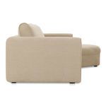 Side view focusing on wide armrest and chaise detail of Madrid sectional