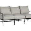 Gray fabric variant of Roma Sofa shown from front in soft natural lighting