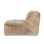 Interior styling with two woolly pewter chairs and neutral-toned decorative shelf and wall art