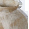 Close-up of large Monte Carlo vase rim showing matte glaze blending light brown and antique white