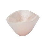 Top-down view revealing wide open oval shape and marbled interior texture of Bucolic Bowl