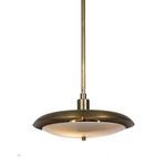 Flush mount variation showing pendant fixture with short rod and ceiling attachment