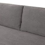 Close-up of seat cushions showing fine weave texture and subtle fabric tonal variations