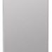 Side angle view showing thickness of polished silver frame on modern wall mirror
