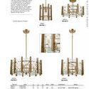 Product Image 1 for Vindalia 6 Light Chandelier In Satin Brass With Wood Slats And Curved Glass from Elk Lighting