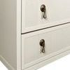 Product Image 3 for Two Drawer, Open Shelf Side Table With Fluted Drawer Fronts In Matte from Worlds Away