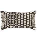 Product Image 1 for Perdita Geometric Lumbar Black and White Outdoor Pillow from Jaipur 