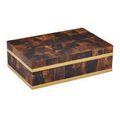 Box shown from a slightly different angle highlighting the warm brown tones of the penshell pieces