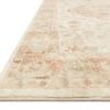 Close-up of Rosette Ivory / Terracotta rug edge showing detailed border and low pile texture