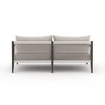 Sherwood sofa rear view with close focus on vertical weaving of textured back straps