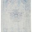 Contessa Medallion Blue/White area rug with faded ornate center medallion and distressed blue and white pattern