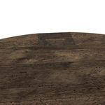 Top close-up showing detailed dovetail joinery in thick oak veneer tabletop
