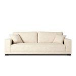 Peyton Sofa front view with two matching throw pillows placed at ends of seat cushion