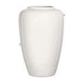 Plain back side of white porcelain vase with smooth surface and no adornments