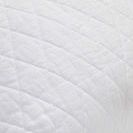 White cotton sham with a textured diamond pattern and soft prewashed finish