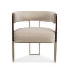 Product Image 3 for Cream Fabric Modern Streamliner Chair from Caracole