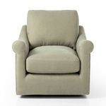 Product Image 3 for Bridges Green Linen Swivel Chair - Brussels Khaki from Four Hands