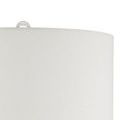 Detail of white fabric on Lothian lamp shade with visible fine weaving texture