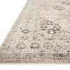 Low angled side view emphasizing thin profile and flat weave construction of rug